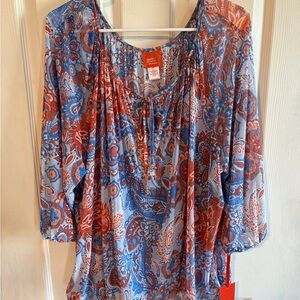 Hearts of Palm Vibrant Paisley Tunic